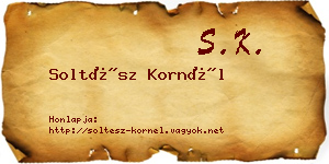 Soltész Kornél névjegykártya